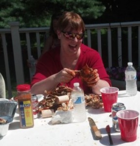 Sherry picks crabs clean